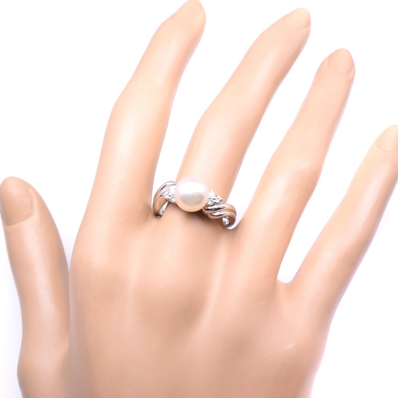 Pearl Diamond No. 16 Ring PT850 Platinum xPearl Approximately 7.0g Pearl Diamond Ladies A Rank