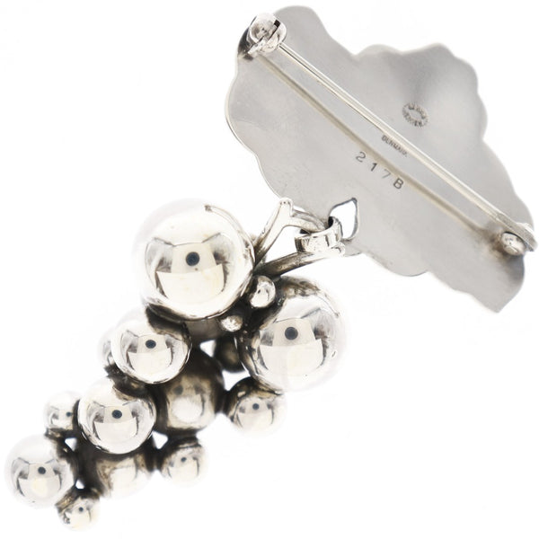 [Georg Jensen] Georg Jensen Moonlight Grape Brooch Silver 925 약. 25.1g 달빛 포도 유니에 렉스 랭크