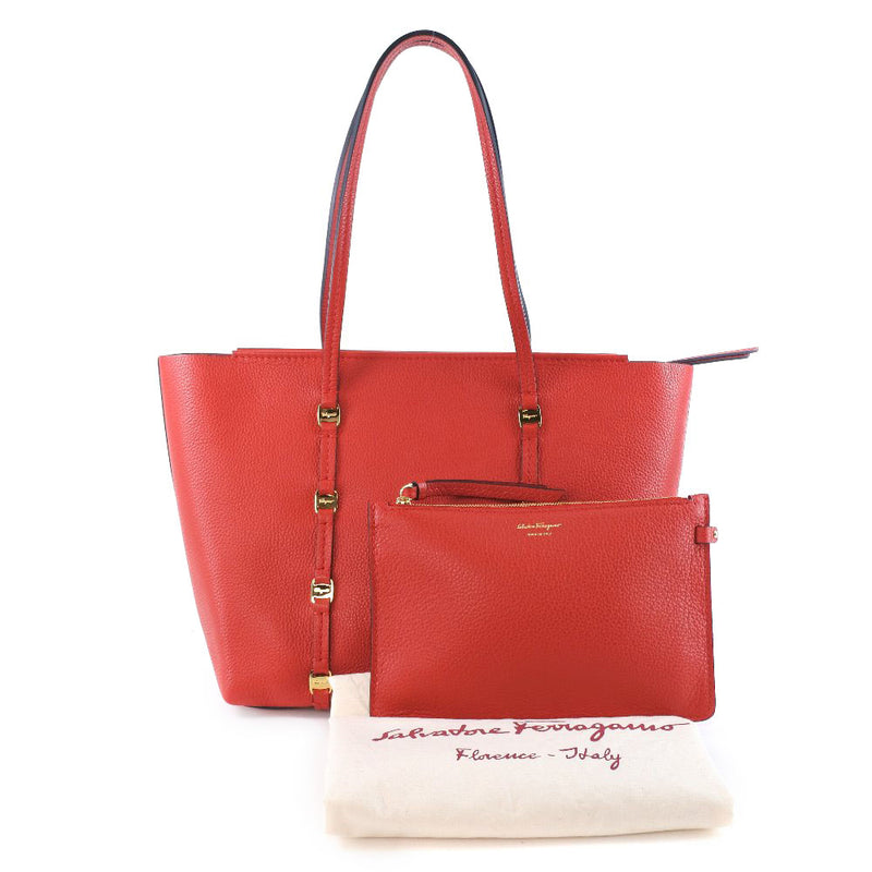 Salvatore Ferragamo Salvatore Ferragamo AB 21H605 bolso con bolsa de emocion Lipstick de pantorrilla Red Ladies KYOTO NISHIKINO