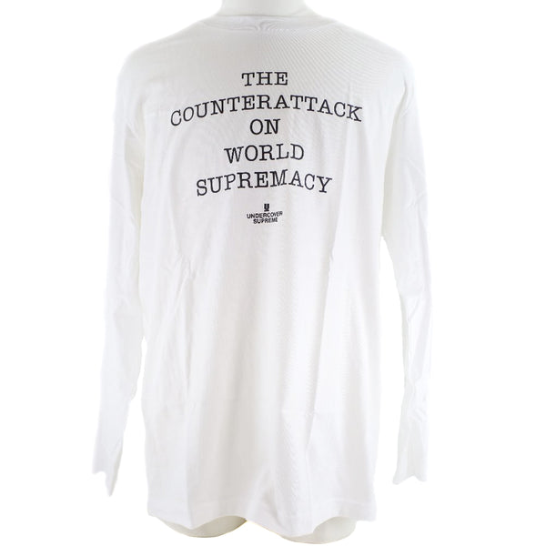 【Supreme】シュプリーム
 カウンターアタック 2018S/S 長袖Ｔシャツ
 Counterattack L/S Tee UNDERCOVER Public Enemy コットン ホワイト 白 Counter attack 2018 S / S メンズSランク
