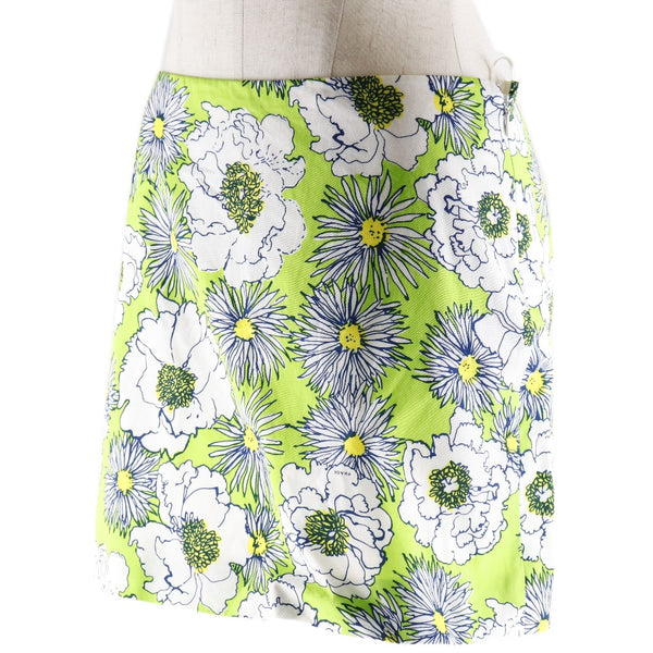 [Prada] Prada 
 mini falda 
 Patrón floral algodón verde damas un rango