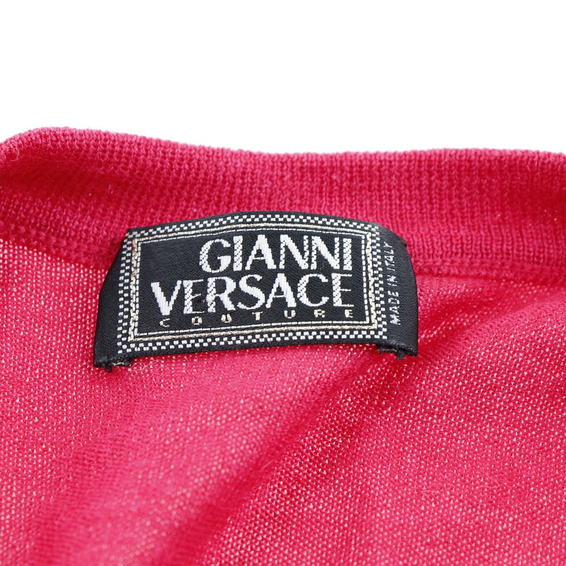 [Versace] Gianni Versace 
 无袖毛衣 
 羊毛粉红色无袖女士A级