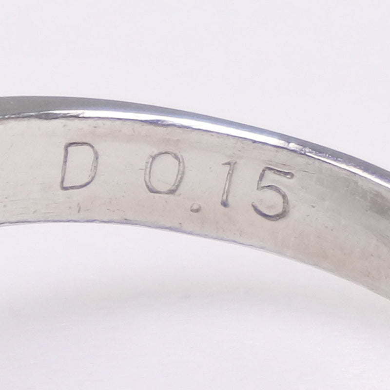 7号 リング・指輪
 Pt900プラチナ×エメラルド×ダイヤモンド E0.59 D0.15刻印 約4.1g レディースAランク