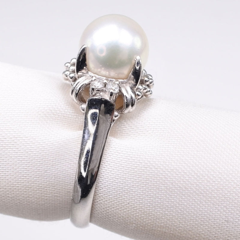 真珠 11号 リング・指輪 ダイヤモンド8.0 ｍｍ パール×Pt900プラチナ ...