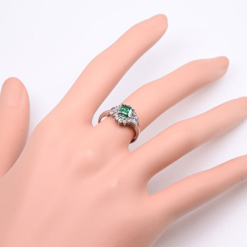Anillo / anillo No. 11 
 PT900 Platinum X Emerald X Diamond Aproximadamente 3.9 g Damas A Rank