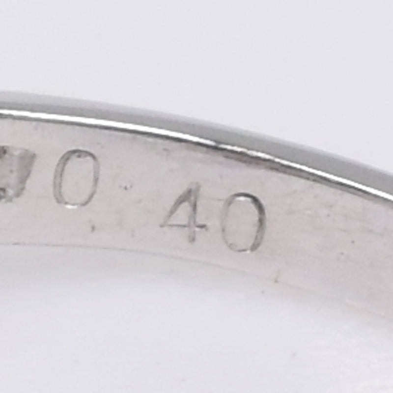 No. 7.5 Ring / Ring 
 PT850 Platinum x Ruby x Diamond S0.40 D0.10 Engraved Stamp 4.2g Ladies A Rank