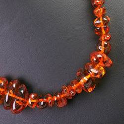 Necklace× Kohaku/Amber clear about 81.9G Ladies