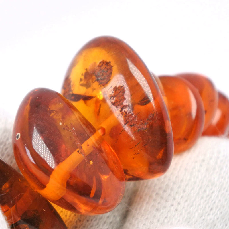 Necklace× Kohaku/Amber clear about 81.9G Ladies