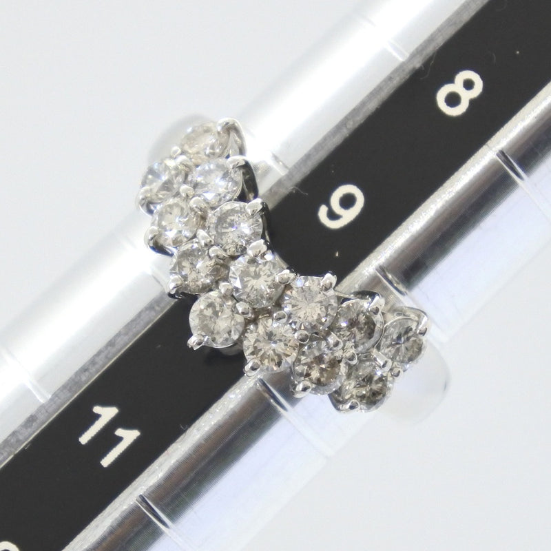 ダイヤリング 9.5号 リング・指輪
 Pt900プラチナ×ダイヤモンド 1.01刻印 約5.5g Da Earring レディースA+ランク