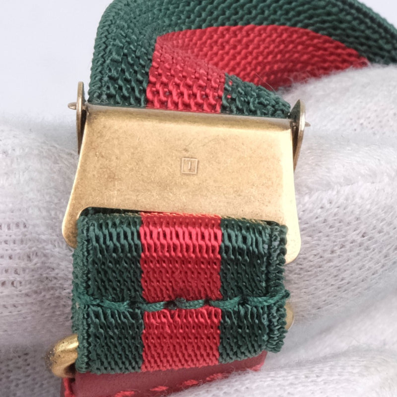 [GUCCI] Gucci 
 Piercedhart bracelet 
 Bijou Leather x Rhinestone Pierced Heart Ladies A Rank
