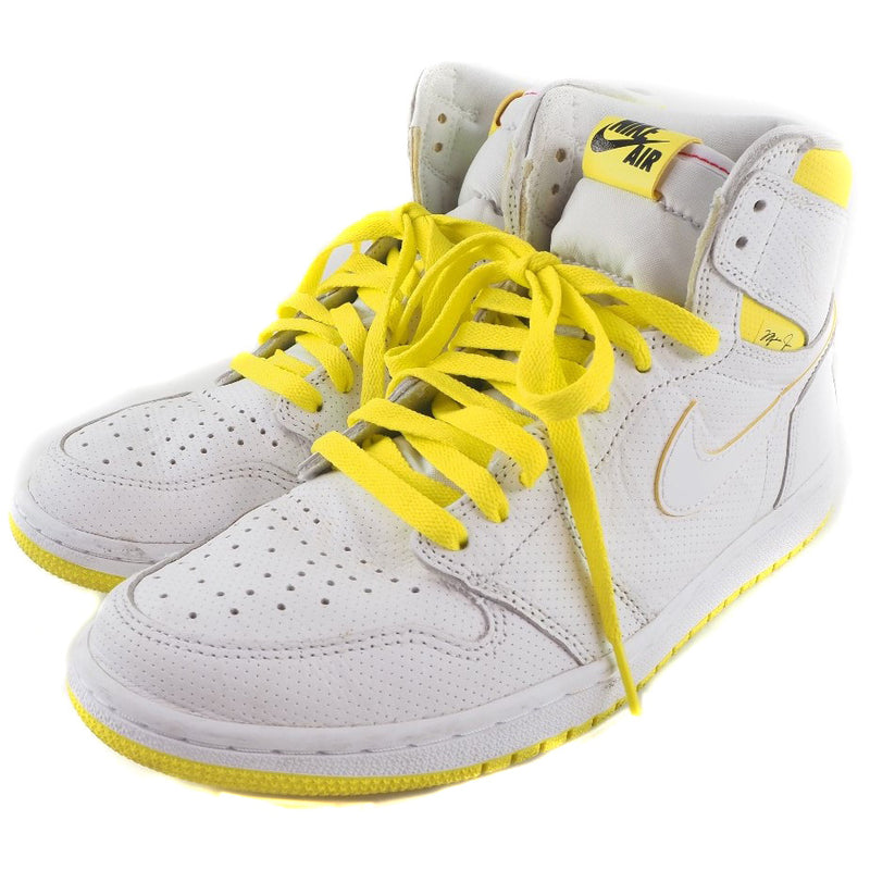 [Nike] Nike 
 Air Jordan 1 Retro High OG First Class Sneakers 
 Air Jordan Retro High 555088-170 Canvas x cuero blanco Aire Jordan 1 Retro High OG First Class Flight Men Flight