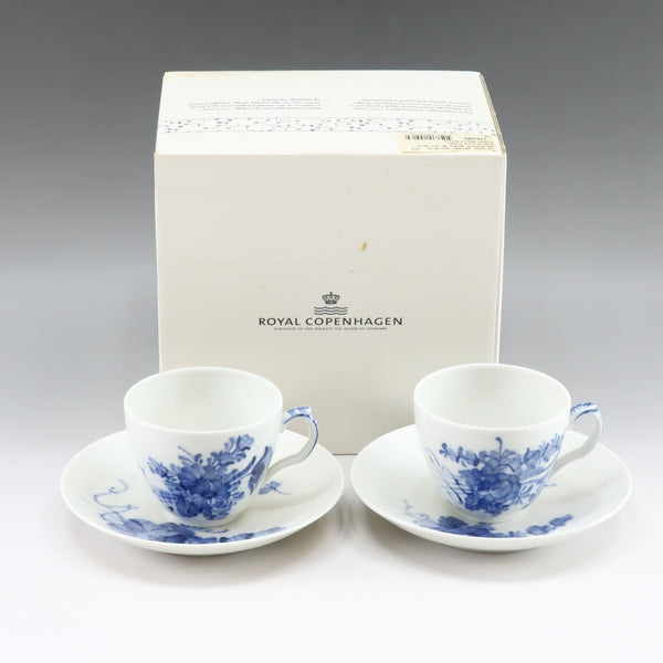 [Royal Copenhagen] RoyalLucoPenhagen Blue Flower Curve 테이블 컵 및 접시 x 2