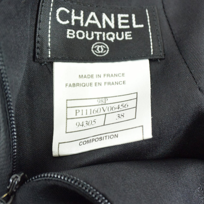 [Chanel] Chanel 
 Falda 
 94305 P11160V06456 LANA X Silk Black Ladies A Rank