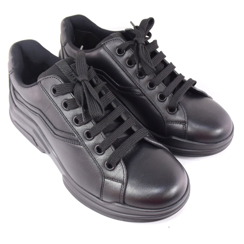 [Prada] Prada Sneakers 5 1/2 Leather noir 4e Gravé dames n rang