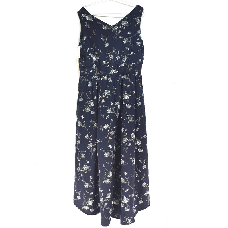 [LE TEMPS CALME] Lutan Calm 
 Floral dress 
 Polyester Navy Floral Ladies S Rank