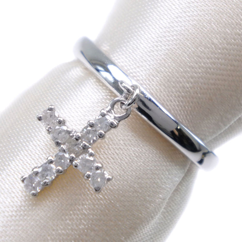 Cross No. 9 Ring 18KWhite Gold x Diamond about 2.2g CROSS Ladies A Rank