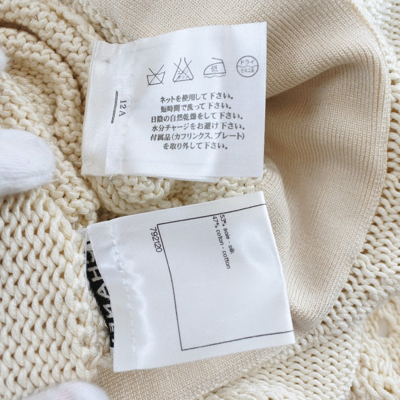 [CHANEL] Chanel 
 Knit dress 
 Braided P38508K02632 Silk x Cotton beige Knit Ladies A-Rank