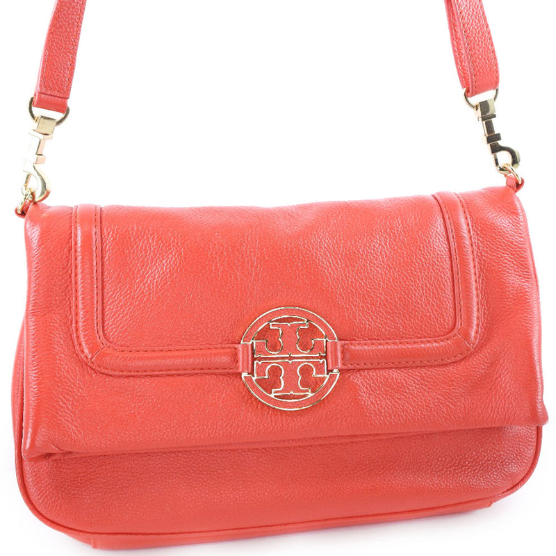 [Tory Burch] Tory Burch Shoulder Bag Leather Red Snap Button Button Ladies A Rank