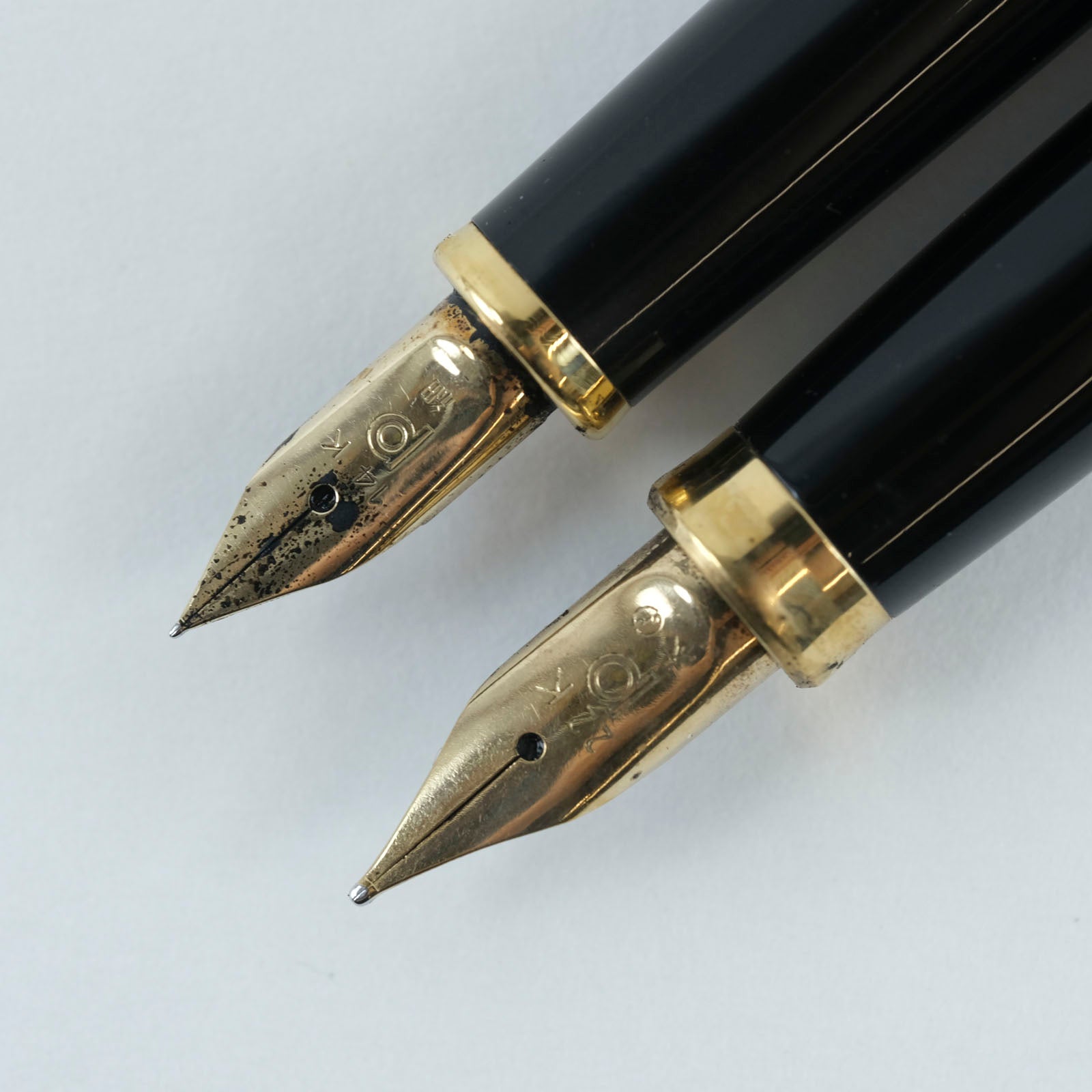 【PLATINUM】プラチナ 万年筆2本セット 14K細字/22K太字 万年筆 Fountain Pen Set of 2 14K Fine –  KYOTO NISHIKINO