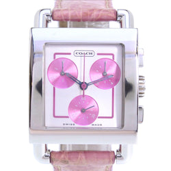 [Entrenador] entrenador cronógrafo reloj 0253 acero inoxidable x cuero de cuero cronógrafo cronógrafo dial cronógrafo damas a-rank