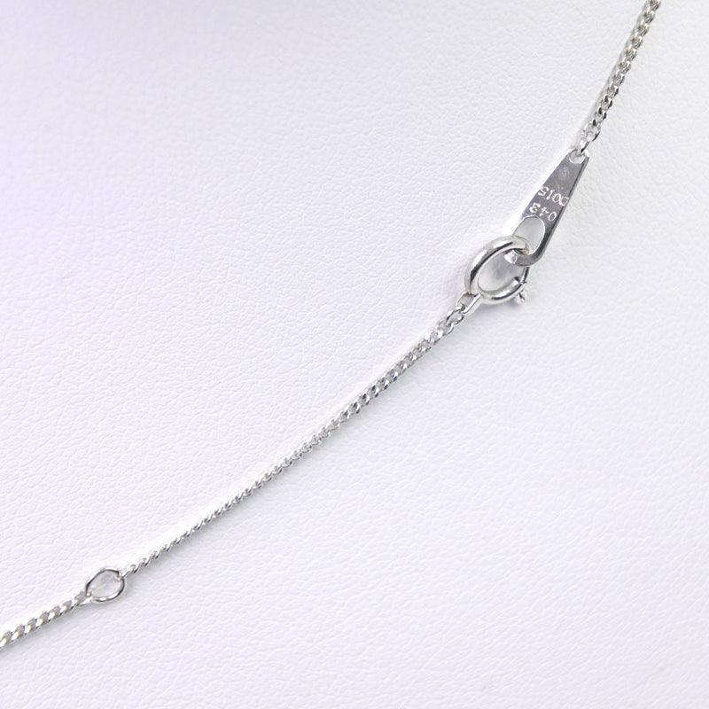 Necklace PT850 Platinum x Diamond x Ruby 0.43/D0.15 Arms 3.9G Ladies A Rank