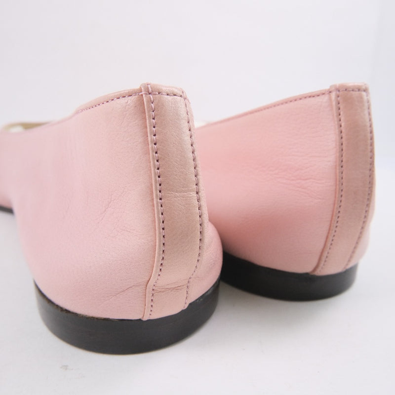[香奈儿]香奈儿 
 平鞋泵 
 可可标记A06249.07小牛粉红色96p雕刻平面鞋女士女士