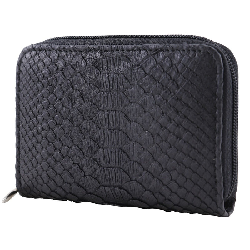 Coin Pocket Coin Purse
 Python black Fastener Coin Pocket Men's A-Rank