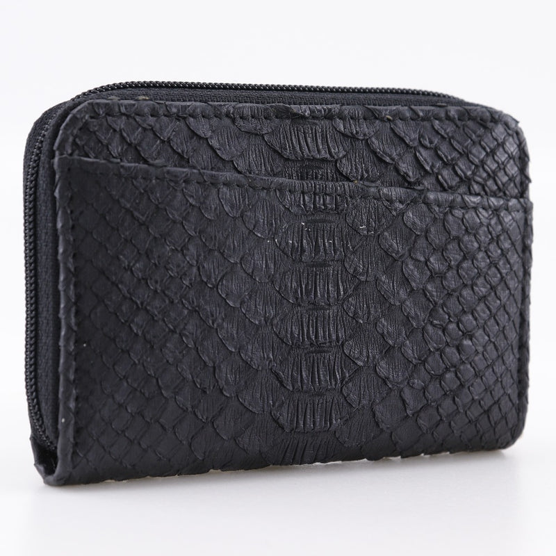 Coin Pocket Coin Purse
 Python black Fastener Coin Pocket Men's A-Rank