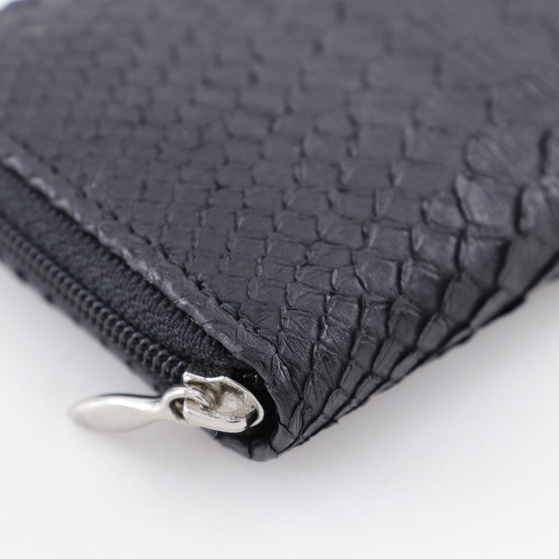 Coin Pocket Coin Purse
 Python black Fastener Coin Pocket Men's A-Rank