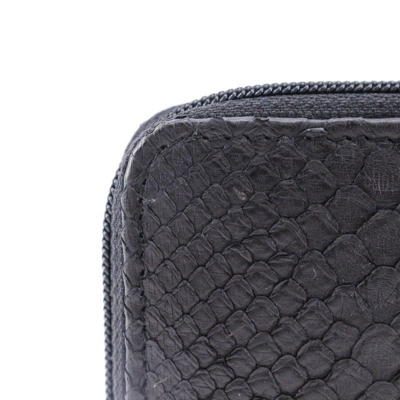 Coin Pocket Coin Purse
 Python black Fastener Coin Pocket Men's A-Rank