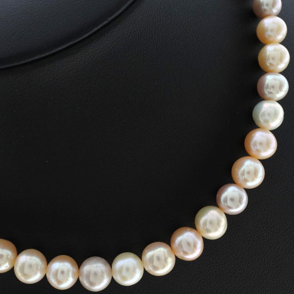 珍珠项链 
 吊坠顶部2分设置8-8.5mm珍珠x银色白色约38.9g珍珠女士A级