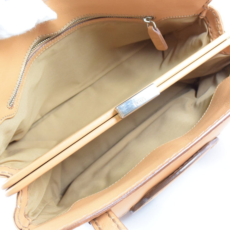 [TOD'S] TODS TOTE BAG CALF BEIGE MEDGES UN RAND