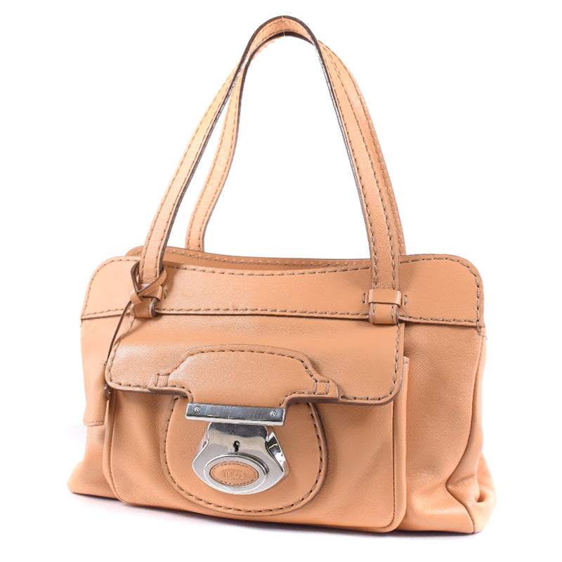 [TOD'S] TODS TOTE BAG CALF BEIGE MEDGES UN RAND