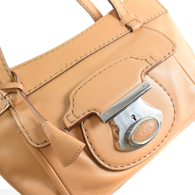 [TOD'S] TODS TOTE BAG CALF BEIGE MEDGES UN RAND