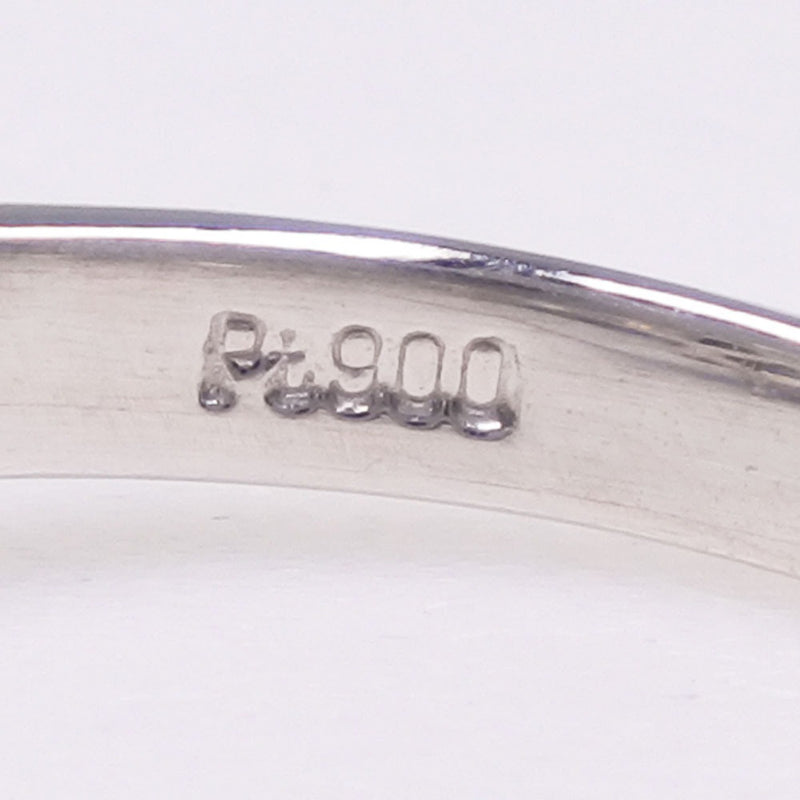 진주 크기 13 링/링 9.0 mm PT900 플래티넘 x 블랙 펄 (black pearl) (Black Cultured Pearl) x 다이아몬드 그레이 d0.07 스탬프 대략. 4.8g Pearl Women 's A+ 순위