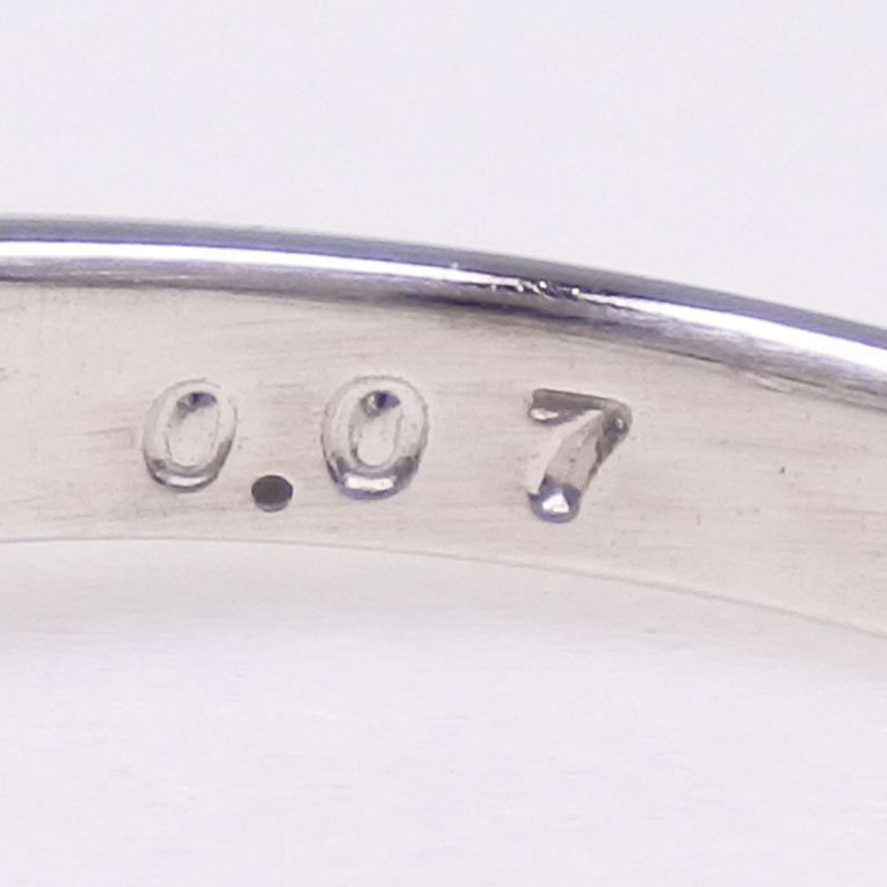 진주 크기 13 링/링 9.0 mm PT900 플래티넘 x 블랙 펄 (black pearl) (Black Cultured Pearl) x 다이아몬드 그레이 d0.07 스탬프 대략. 4.8g Pearl Women 's A+ 순위