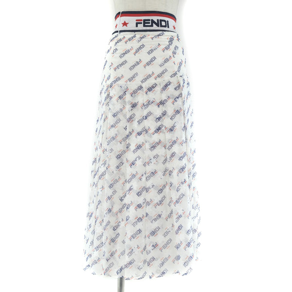 [Fendi] Fendi 
 Falda plisada 
 Fila FQ7019 A5VG Silk x Acetate Multicolor Plisado Damas A Rank