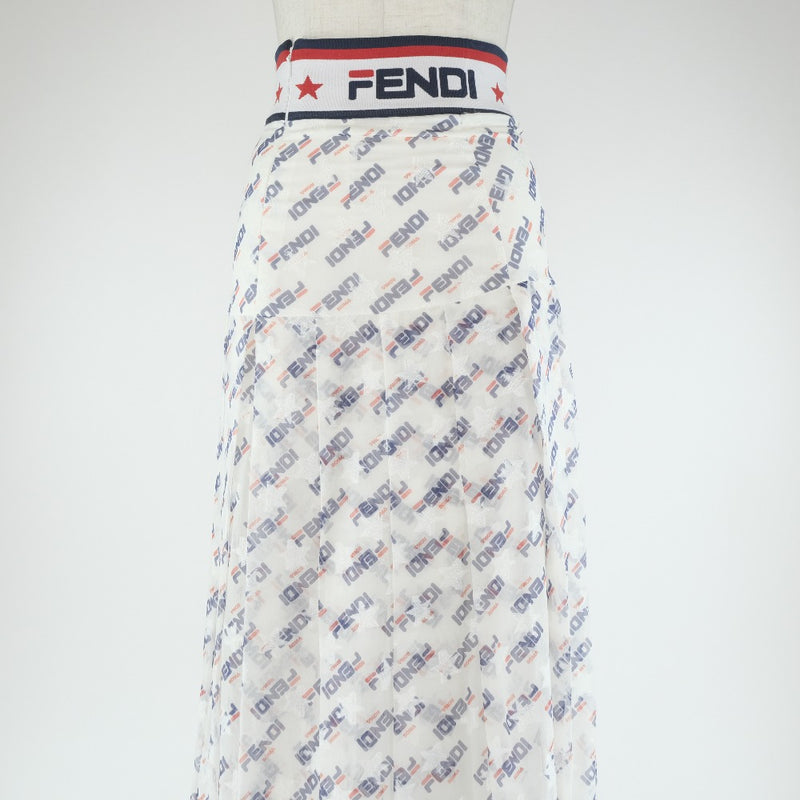 [Fendi] Fendi 
 Falda plisada 
 Fila FQ7019 A5VG Silk x Acetate Multicolor Plisado Damas A Rank