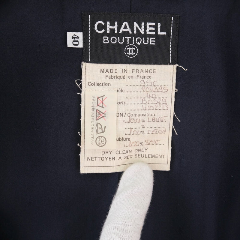 [CHANEL] Chanel 
 one piece 
 Wool x cotton navy ladies