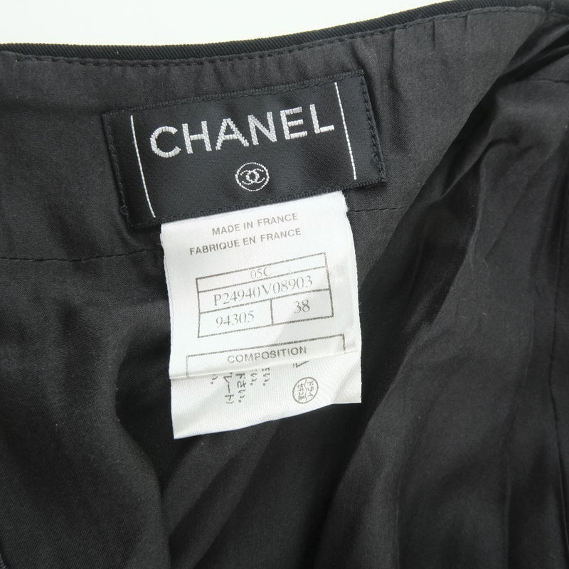 [Chanel] Chanel 
 Falda 
 P24940V08903 Damas negras de lana