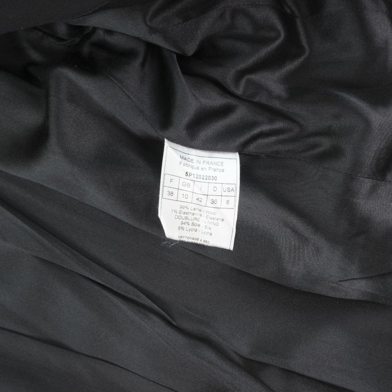 【Dior】クリスチャンディオール
 テーラードジャケット
 ウール 黒 レディースA-ランク