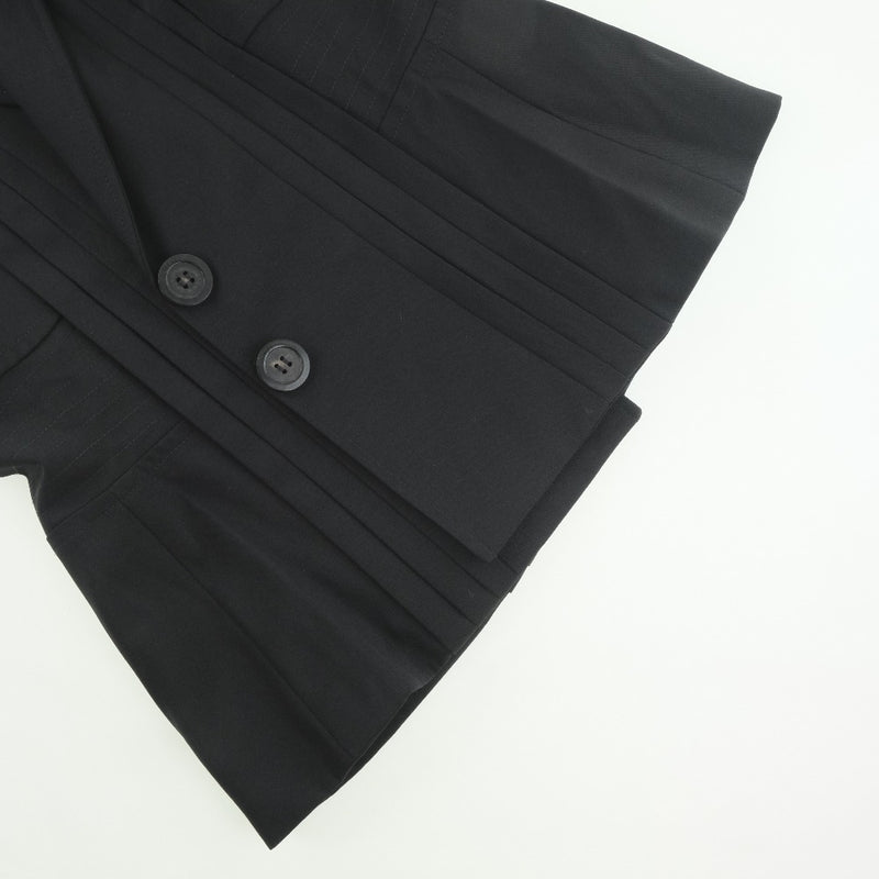 【Dior】クリスチャンディオール
 テーラードジャケット
 ウール 黒 レディースA-ランク