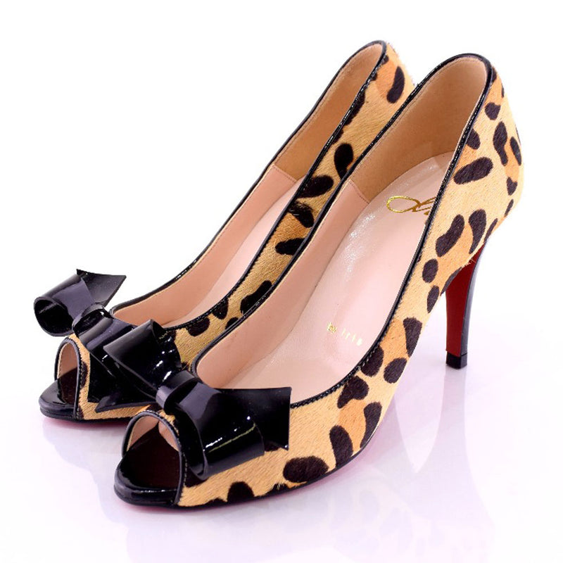 ES COLLECTION Pumps 
 35 size Harako x leather leopard pattern ES COLLECTION Ladies SA Rank