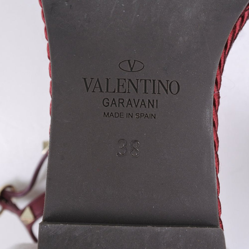 【VALENTINO GARAVANI】ヴァレンチノ ガラヴァーニ
 ウェッジソール サンダル
 スタッズ SW2S0K08 カーフ 赤 Wedge sole レディースAランク