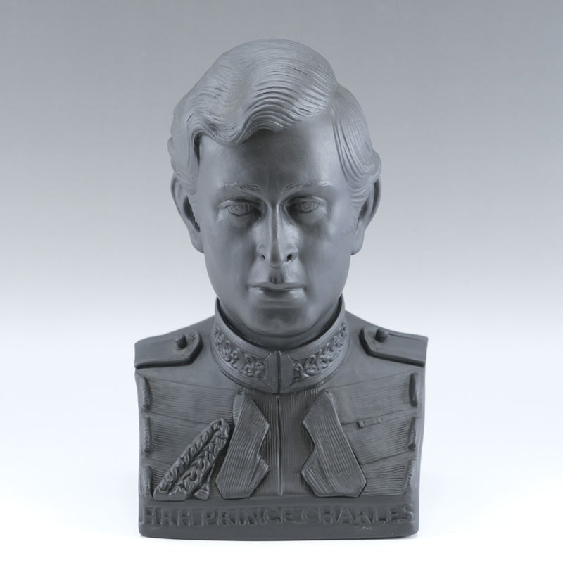【Wedgwood】ウェッジウッド ブラック バサルト 置物 オブジェ
 BUST OF PRINCE CHARLES(チャールズ皇太子)