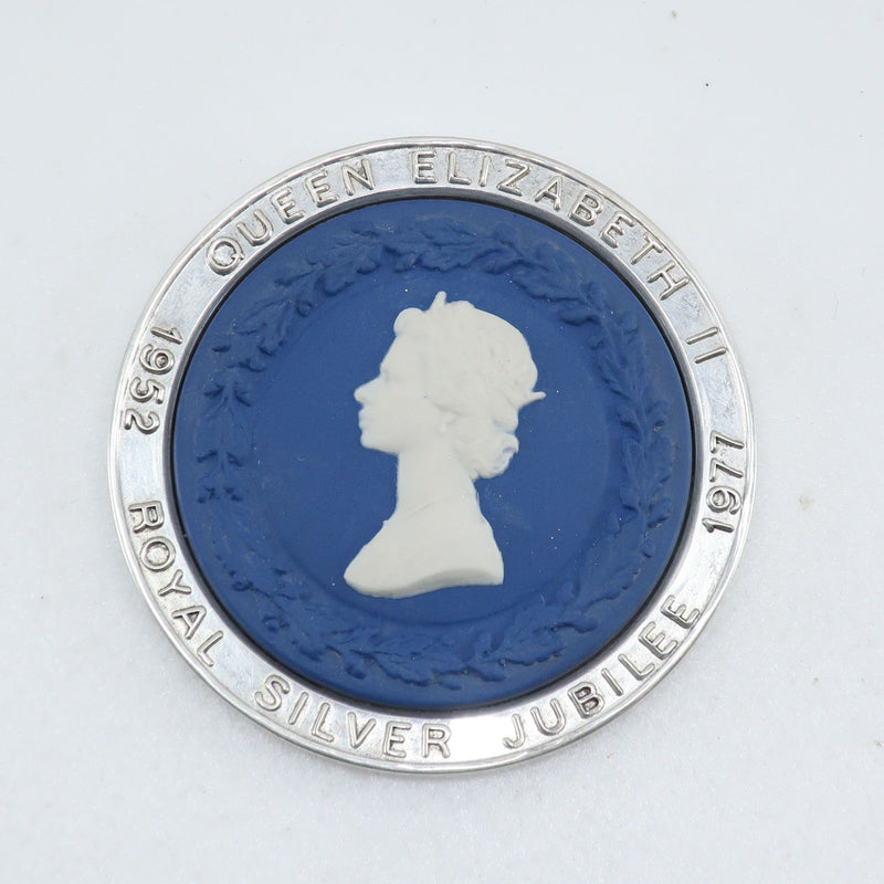 [웨지 우드] 웨지 우드 퀸 엘리자베스 실버 쥬빌리 1952-1977 기념 금속 수입품