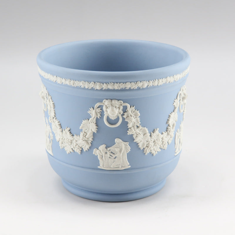 Wedgwood Wedgewood Jasper Flower Base/Flower Pot 12.5 × H11.4 (CM) Vase Pottery Blue [21190303-01] 사용