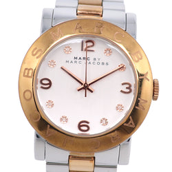 [Marc de Marc Jacobs] Mark por Mark Jacobs Watch Rhinestone MBM3194 SCEARDE ACEAR PINO DE ORO PIEL DIAL DE DIARIA