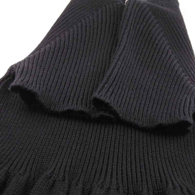 [miumiu] miu miu 
 针织连衣裙 
 短袖羊毛黑色针织女士