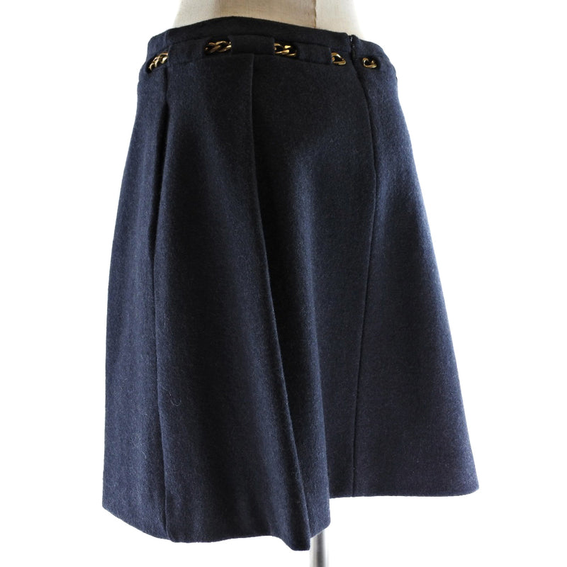 [Chloe] Chloe 
 Chain skirt 
 Wool Black Chain Ladies S Rank